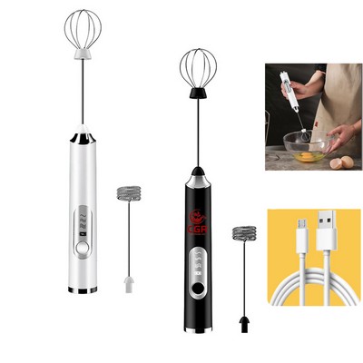 3-Speed Electric Rechargeable Milk Frother