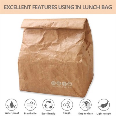 In Stock Reusable Insulated Brown Paper Lunch Bags