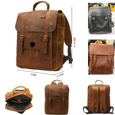 Retro Genuine Large Capacity Backpack