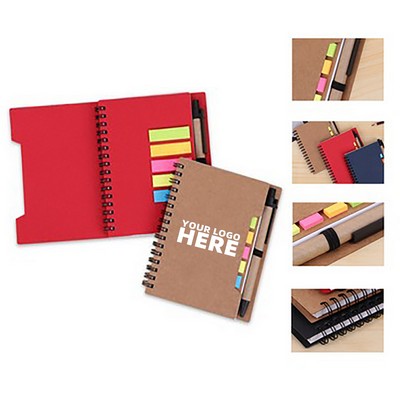 Notebook Set with Pen and Sticky Notes