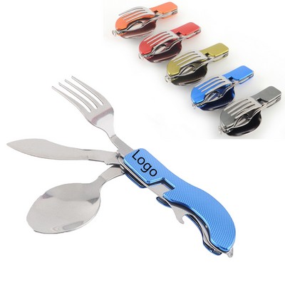 Camping Folding Detachable Knife And Fork And Spoon Set