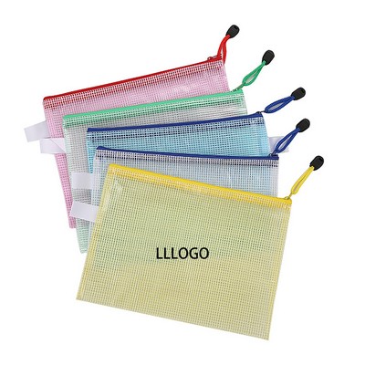 Mesh Waterproof Zipper File Pouch