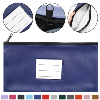 PU Leather Zippered Utility Pouch