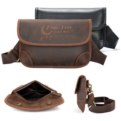 Crazy Horse Leather Men's Single - Shoulder Bag