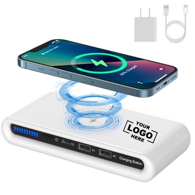 Wireless Charging Station for Multiple Devices 4 in 1