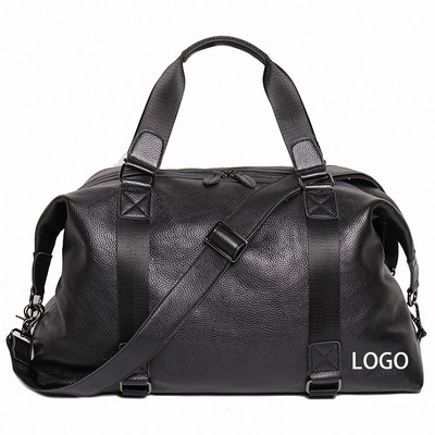 Leather Travel Duffel Bag