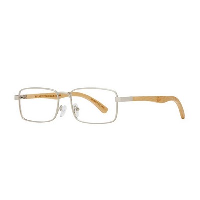 Harris Silver Bamboo Reading Glasses w/Blue Light Filtering