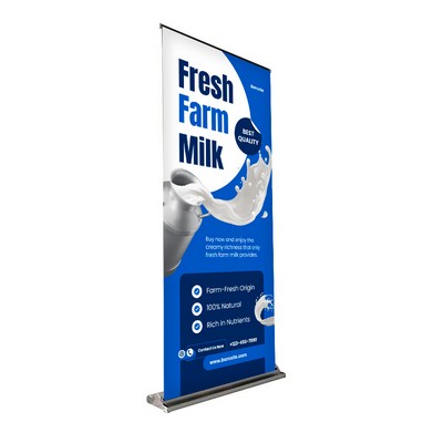 36"W x 80"H Monza™ Trak™ Retractable Banner Stand Kit, Vinyl