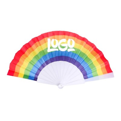 Children's rainbow folding fan