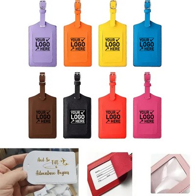 PU Leather Travel Luggage Tag Case