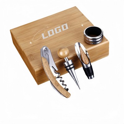 Bamboo Wine Accessory Set