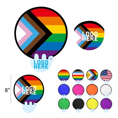 Pop-up Progress Pride Fan w/ Pouch