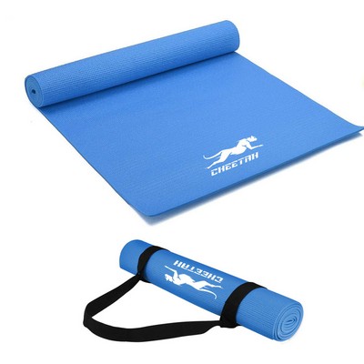 Full Length PVC Yoga Mat And Carrying Strap-Ocean