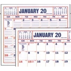 12 Sheet Lined Memo Space Stock Calendar Pad