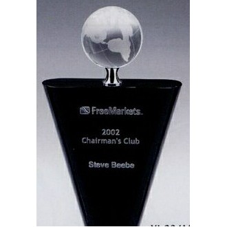 Medium Black Crystal Winner's Globe Award