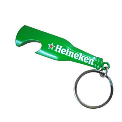 Bottle Shaped Bottle and Can Opener Key Ring