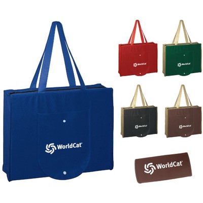 2-Tone Non-Woven Foldable Shopping Tote Bag