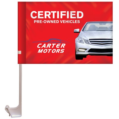 7.5" x 10.5" Stationary Use Single Reverse KP Car Flag