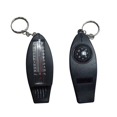 Compass Whistle Keychain