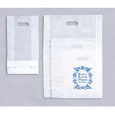 Frosted High Density Merchandise Bag w/ Clear Die-Cut Handle (14"x3"x21")