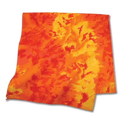 Yellow/Orange Tie Dye Bandanna 22"X22"