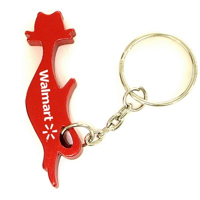 Cat Aluminum Bottle Opener w/Key Chain (9 Week Production)