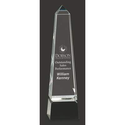 Acknowledgement M Optic Crystal Tower Award M - 10" H