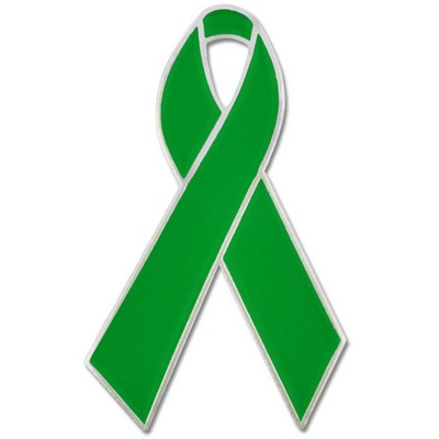 Green Awareness Ribbon Lapel Pin