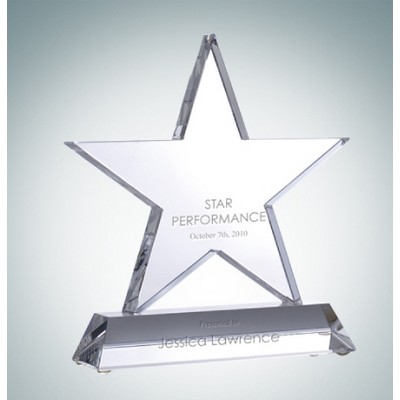 Motivation Star Optical Crystal Award Plaque (Large)