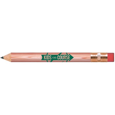 Natural Lacquered Golf Pencils with Erasers