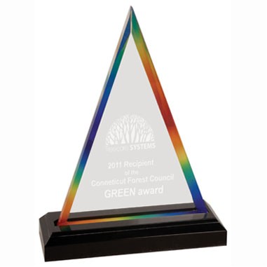 Rainbow Triangle Impress Acrylic Award (8")