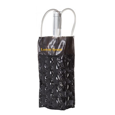 VinoChill™ Deluxe Black Bottle Bag w/4 Bubble Sides