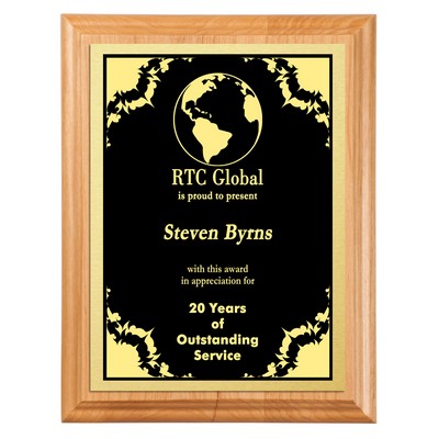 Regent Alder Wood Award Plaque 12"x15"