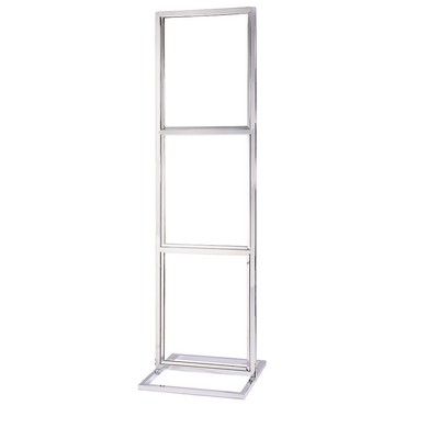 Triple Frame Poster Stand W/ Chrome Finish - 90"