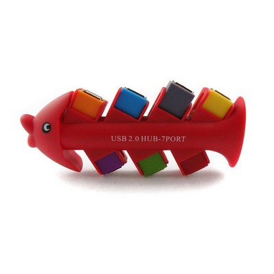 Vigoda Fish Shape 4 Port Hub/ 2.0 Hi-Speed USB