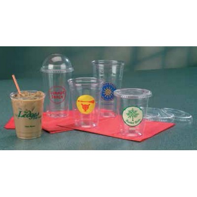 Clear Plastic Dome & Straw Slot (12 Oz.)