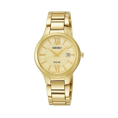 Seiko Women's Gold Tone Stainless Steel Solar Watch