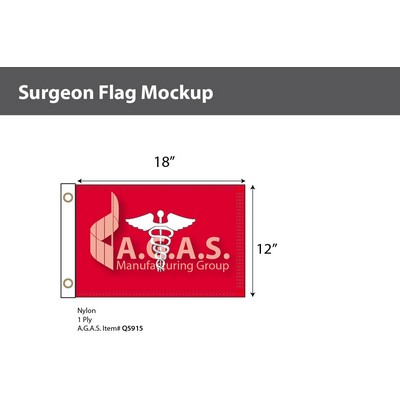 Surgeon Flags 12x18 inch