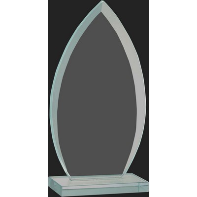 Pristine Collection Oval Jade Glass Award M - 7 3/4'' H