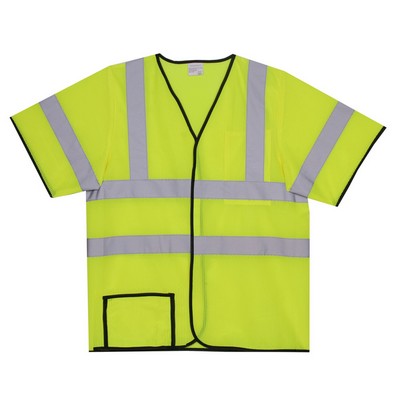 Yellow Mesh Short Sleeve Safety Vest (Small/Medium)