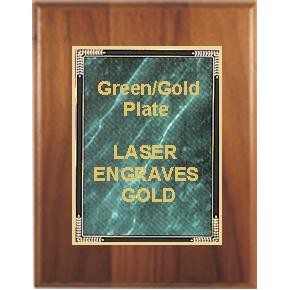 Cherry Plaque 9" x 12" - Green/Gold 7" x 10" Marble Mist Plate