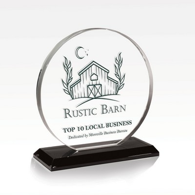 6" Round Glass Award - Natrona