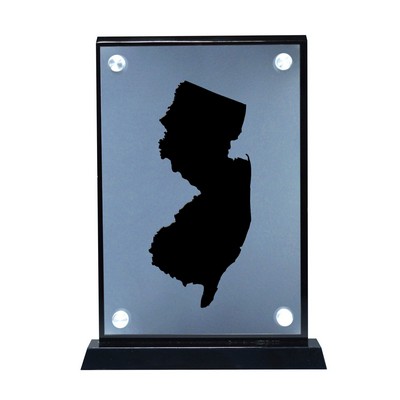 Floating New Jersey Map Shape Award