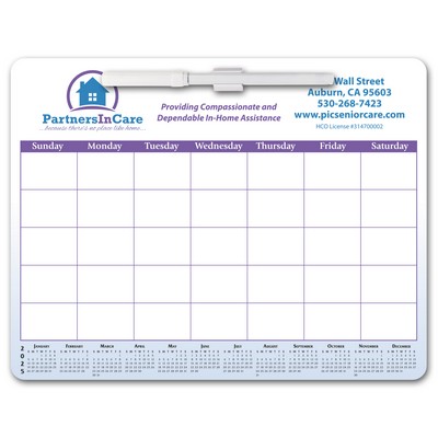 Memo Board Calendar w/ Rem Adh