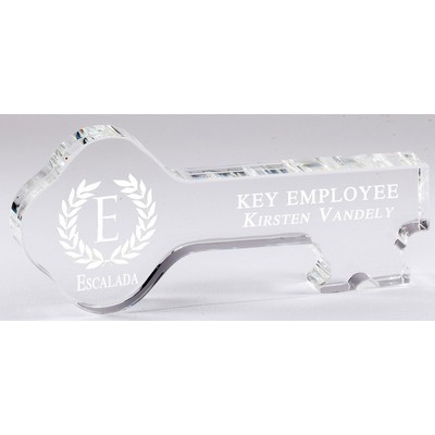 Key of Success Crystal Paperweight Award - 6 3/4'' x 2 3/4''