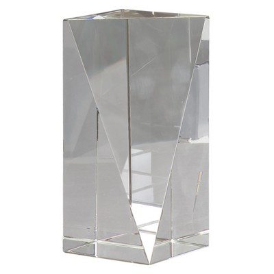 6" Crystal Triangle Front Pillar