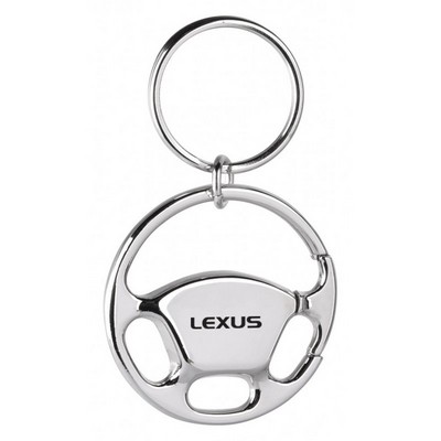 Chrome Steering Wheel Key Chain