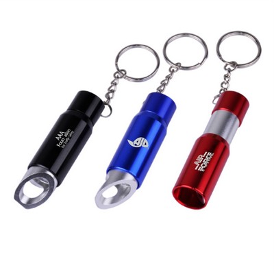 LED Extendable Torch w/Bottle Opener Keyring