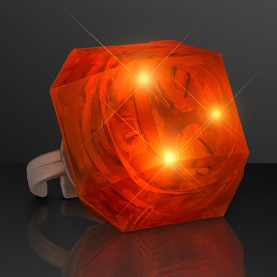 Huge Orange Gem Lighted Ring