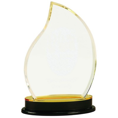 8 1/4" Gold Flame Impress Acrylic Award